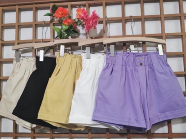 Quần sooc thô cạp chun hàng đủ màu | BigBuy360 - bigbuy360.vn