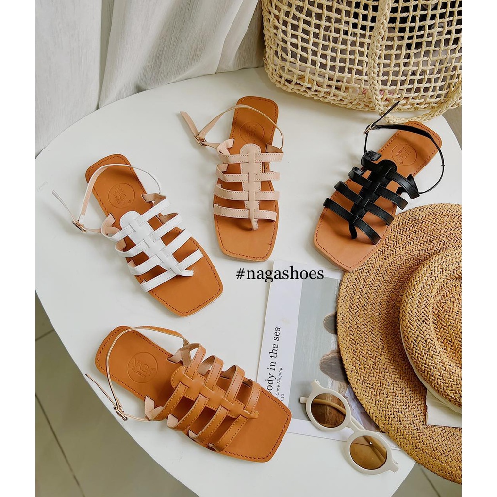 SANDAL MŨI VUÔNG QUAI RỌ XỎ NGÓN NAS202