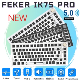 Bộ kit bàn phím cơ feker ik75 pro - 3 kiểu kết nối không dây & bluetooth 5.0 & type c