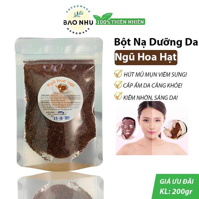 Hạt ngũ hoa thiên nhiên dưỡng trắng, chăm da mụn (hạt đình lịch, ngũ hoa hạt)