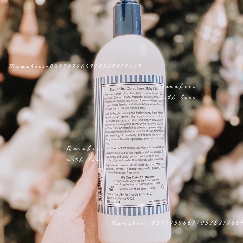 Xịt thơm quần áo Noodle&Boo 473ml