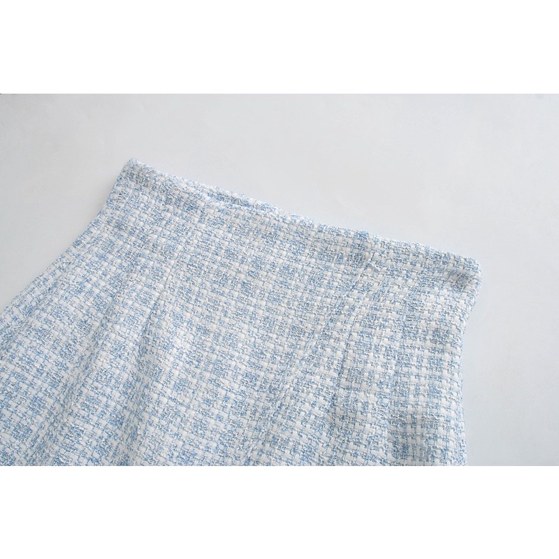 PINKYLA - Chân váy dài midi vải Tweed