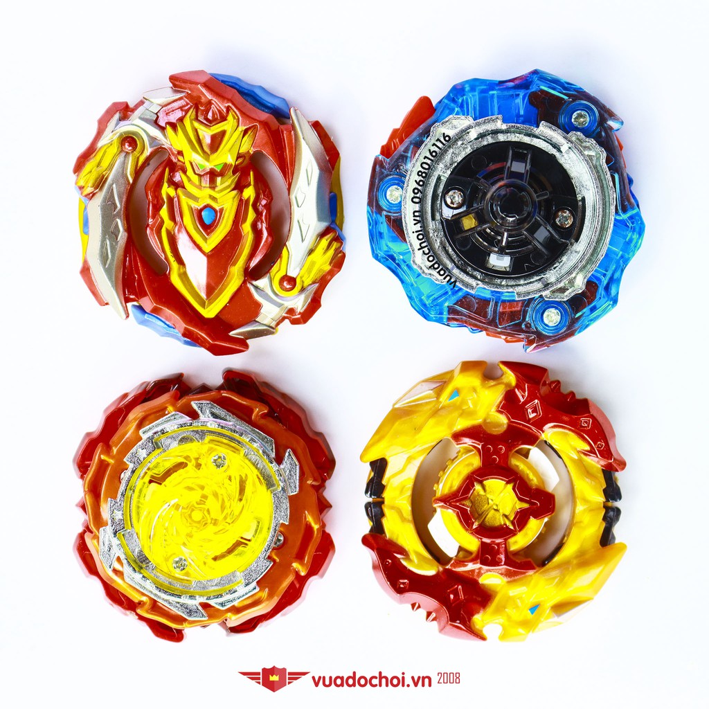 Bộ 4 Con Quay BEYBLADE Có Tay Cầm và Bàn Đấu Mini