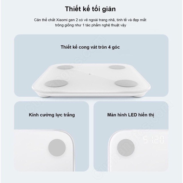 Cân Xiaomi gen 2 Mi Smart Scale 2 thông minh