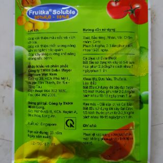 Phân Bón Lá FRUITKA (KALI ĐỨC GÓI 100G)