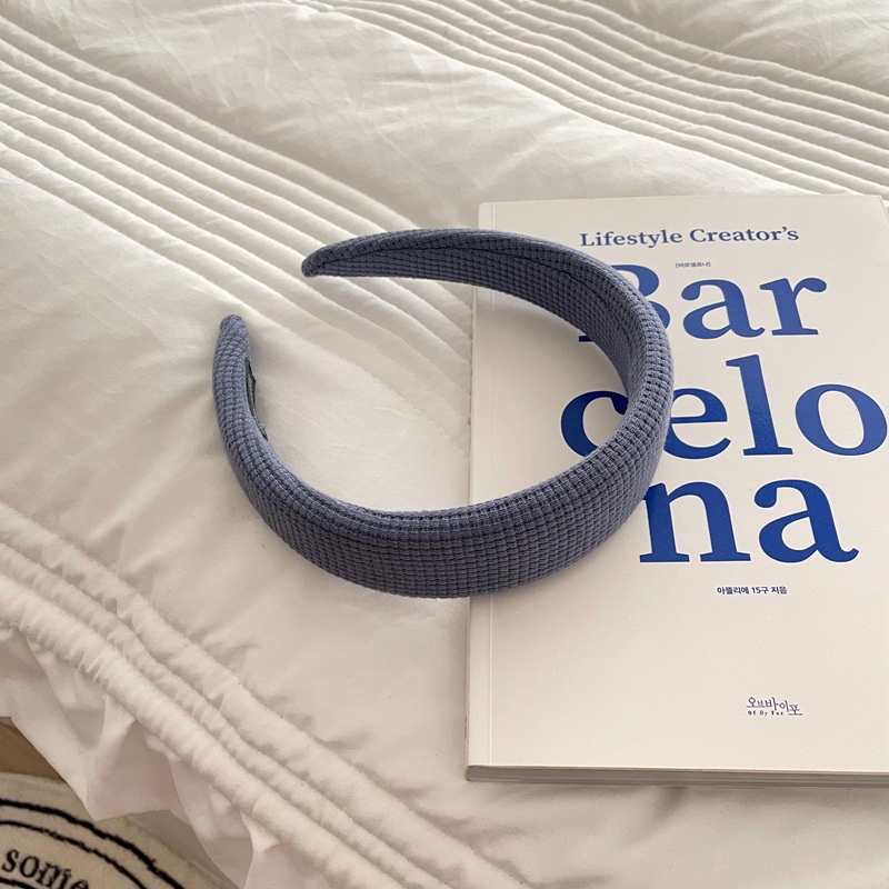 Băng đô mút xốp màu trơn thời trang retro Nhật Hàn tùy chọn