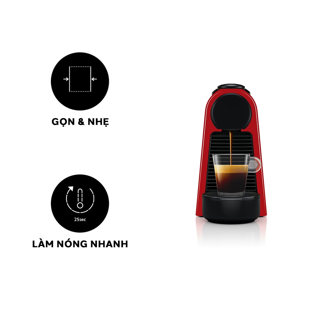 [Mã ELHADEV giảm 4% đơn 300K] Máy pha cà phê Nespresso Essenza Mini Đỏ