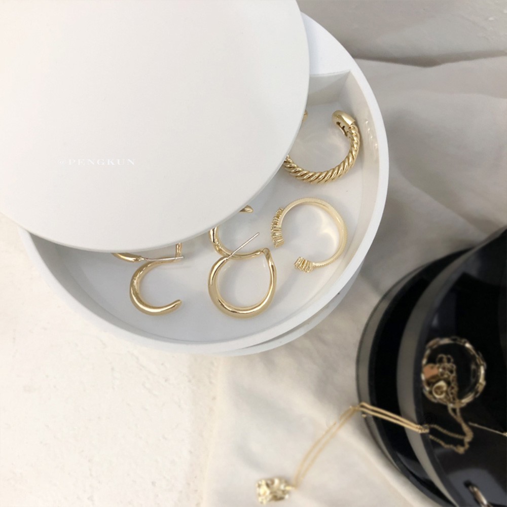 Hộp Đựng Trang Sức Để Bàn Nhiều Tầng Kiểu Dáng Sáng Tạo Phong Cách Bắc Âu Thời Trang