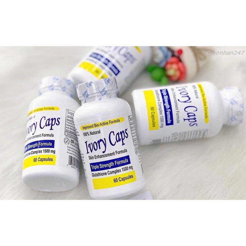 Viên thuốc uống trắng da Ivory Caps Glutathione 1500mg