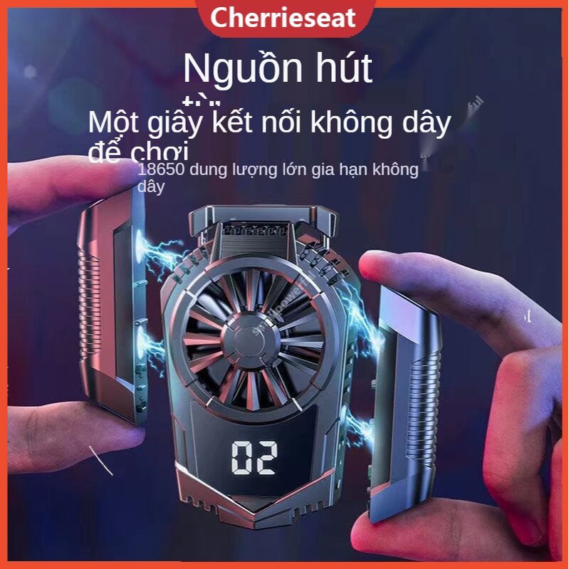 CHE [Bộ tản nhiệt không dây] Nguồn điện từ, bộ tản nhiệt điện thoại di động, quạt làm mát, điều khiển nhiệt độ thông minh, bộ làm mát không dây bán dẫn, kiểu sạc màn hình kỹ thuật số, bộ tản nhiệt im lặng làm mát kiểu bạc