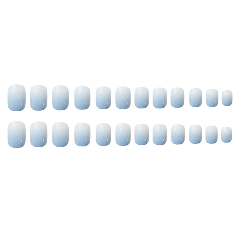 Set 24 móng tay giả YADORNOS màu xanh dương gradient có thể tháo rời cho nữ
