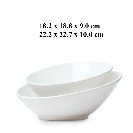 Tô đựng Salad Heroca trắng nhựa Melamine cao cấp