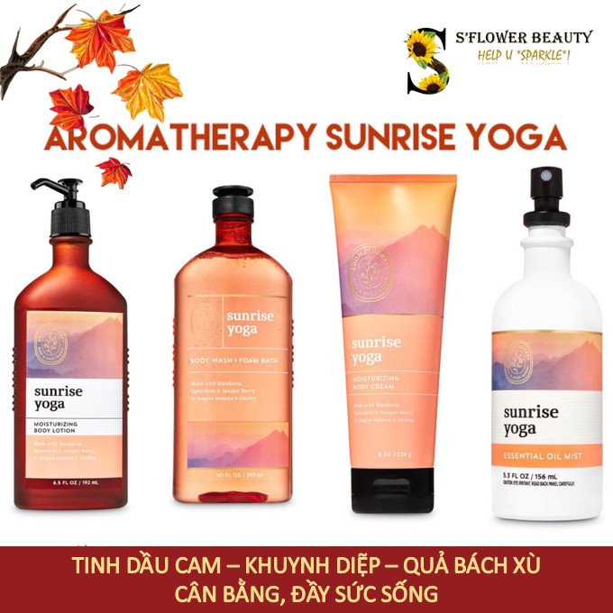 ✨SPA✨| Kem Dưỡng Thể Thư Giãn Bath & Body Works Aromatherapy - Sunrise Yoga | Hot Springs Spa | Zen Garden | Stargazing
