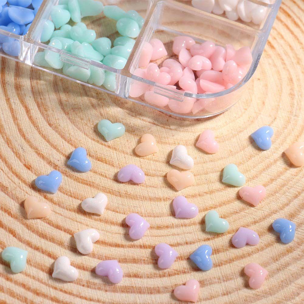 OCEANMAP 3D Heart Nail Art Decoration Japanese UV LED Light Flatback DIY Nail Art Accessories