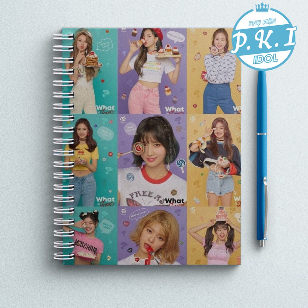 Sổ Còng NOTEBOOK IN HÌNH NHÓM NHẠC TWICE PHONG CÁCH HÀN QUỐC - QUÀ TẶNG K-POP