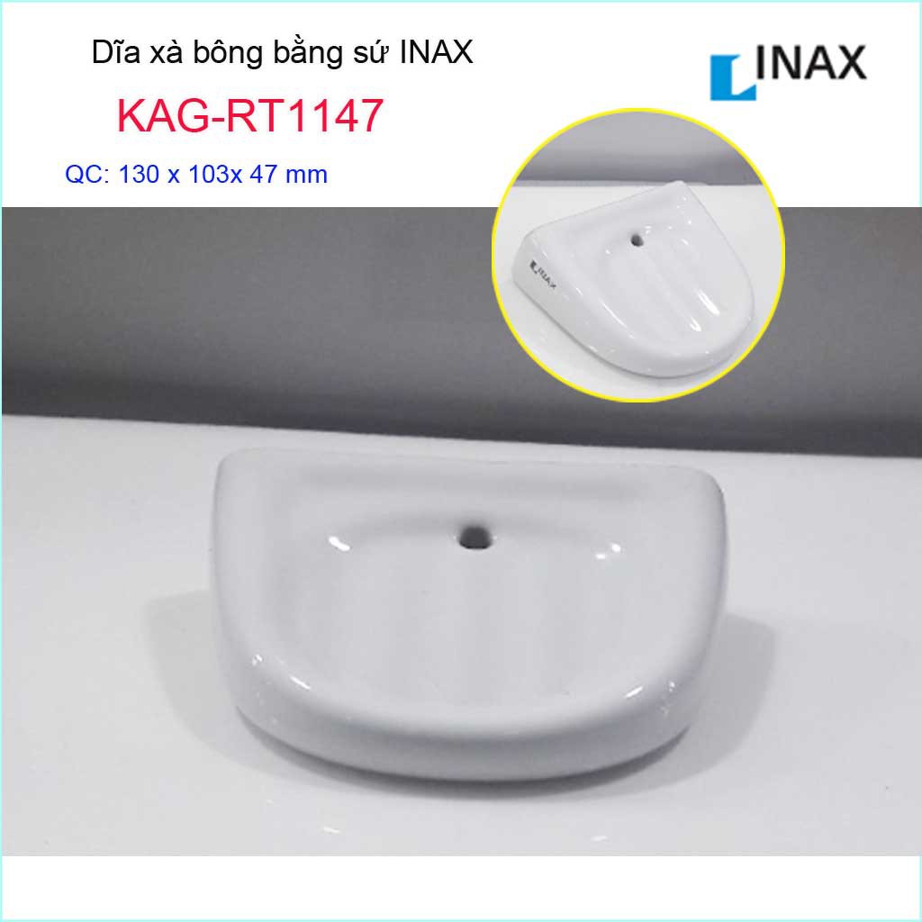 Kệ sứ phòng tắm, dĩa đựng xà bông Inax KAG-RT1147