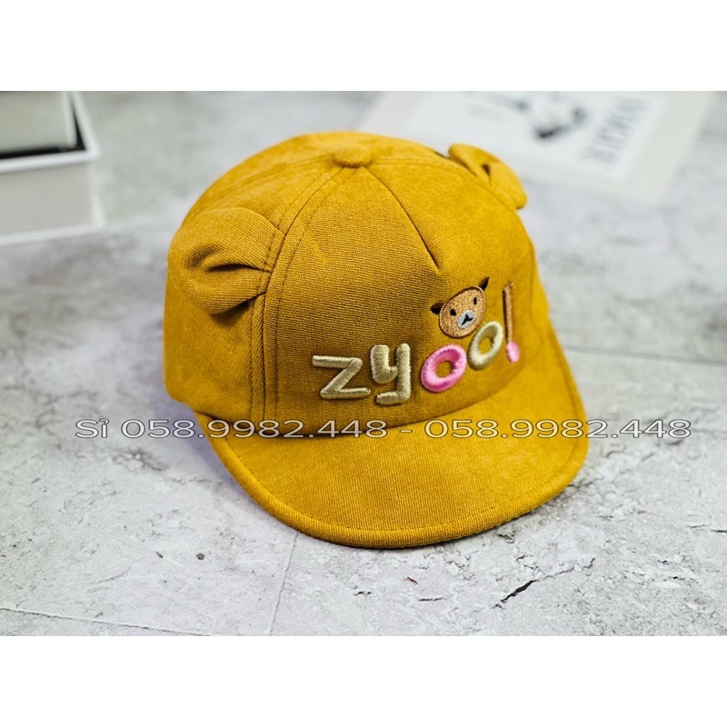 Nón Kết Nhí Mỏ Mềm Có Tai Cho Bé Zyoo! Gấu 🐻 Đáng Yêu Cho Bé Trai Bé Gái Cute