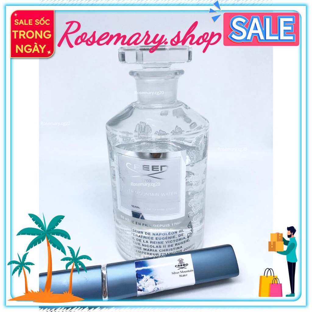 [ROSE_MARY] mẫu thử nước hoa creed silver moutain water 10ml dạng xịt