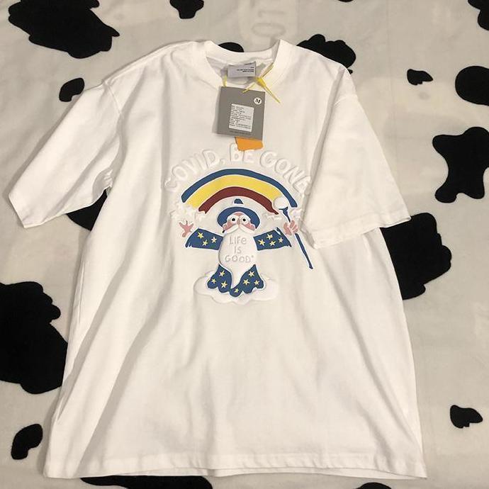 Áo Thun Cotton Cổ Tròn Dáng Rộng Ngắn Tay Thời Trang Mùa Hè Mới 2021