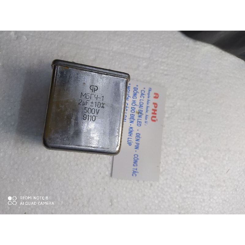 2 tụ nhôm 2uf 500V( hàng bãi zin)