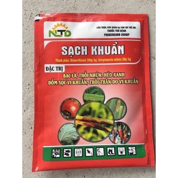 SẠCH KHUẨN- Đặc Trị Vi khuẩn Thối Nhũn, Bạc Lá, Héo Xanh cho Cây trồng