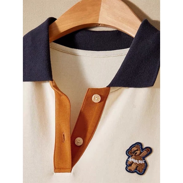 Váy POLO suông cổ phối màu