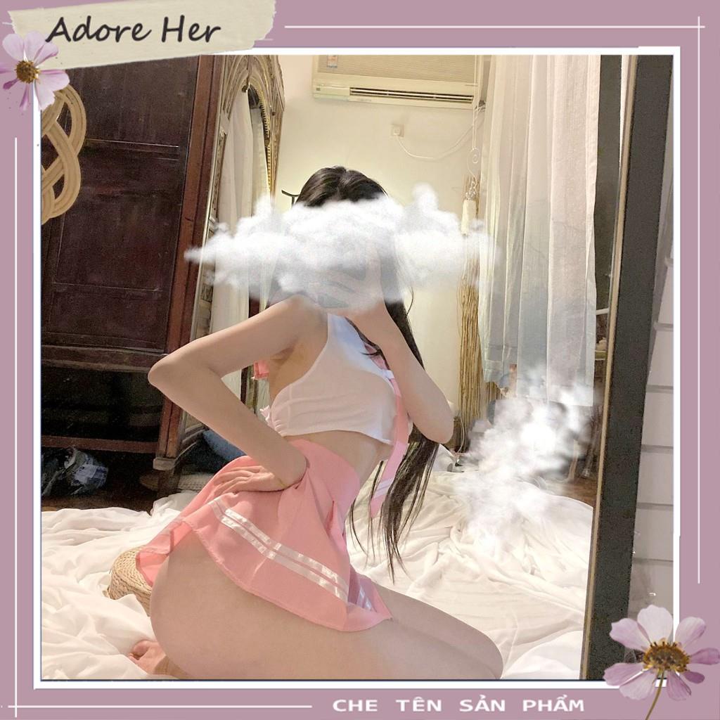 Bộ đồ ngủ cosplay sexy hở lưng gợi cảm - tt002 - set áo ngủ buộc dây +  chân váy xòe cosplay nữ sinh, thủy thủ | BigBuy360 - bigbuy360.vn