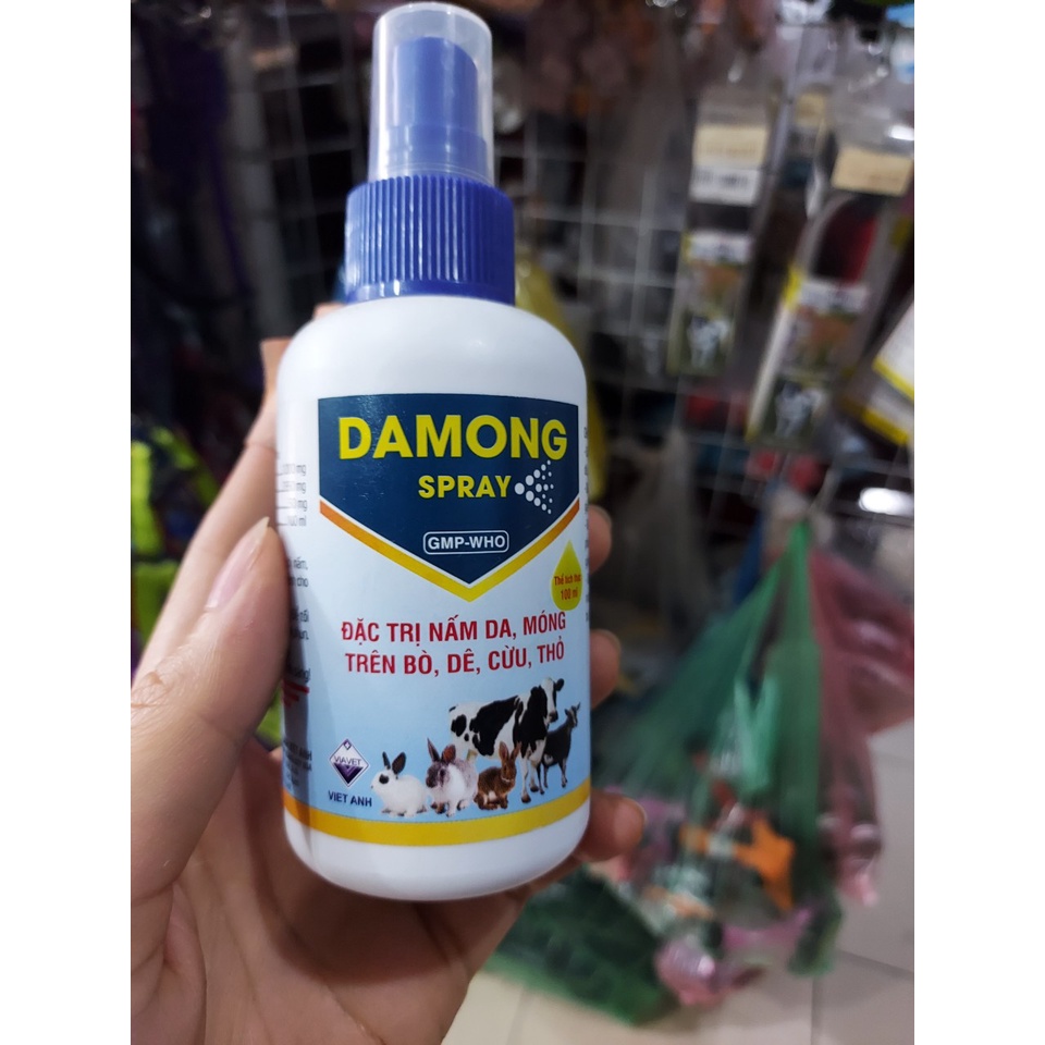 DAMONG spray nấm da cho thú cưng 100ml