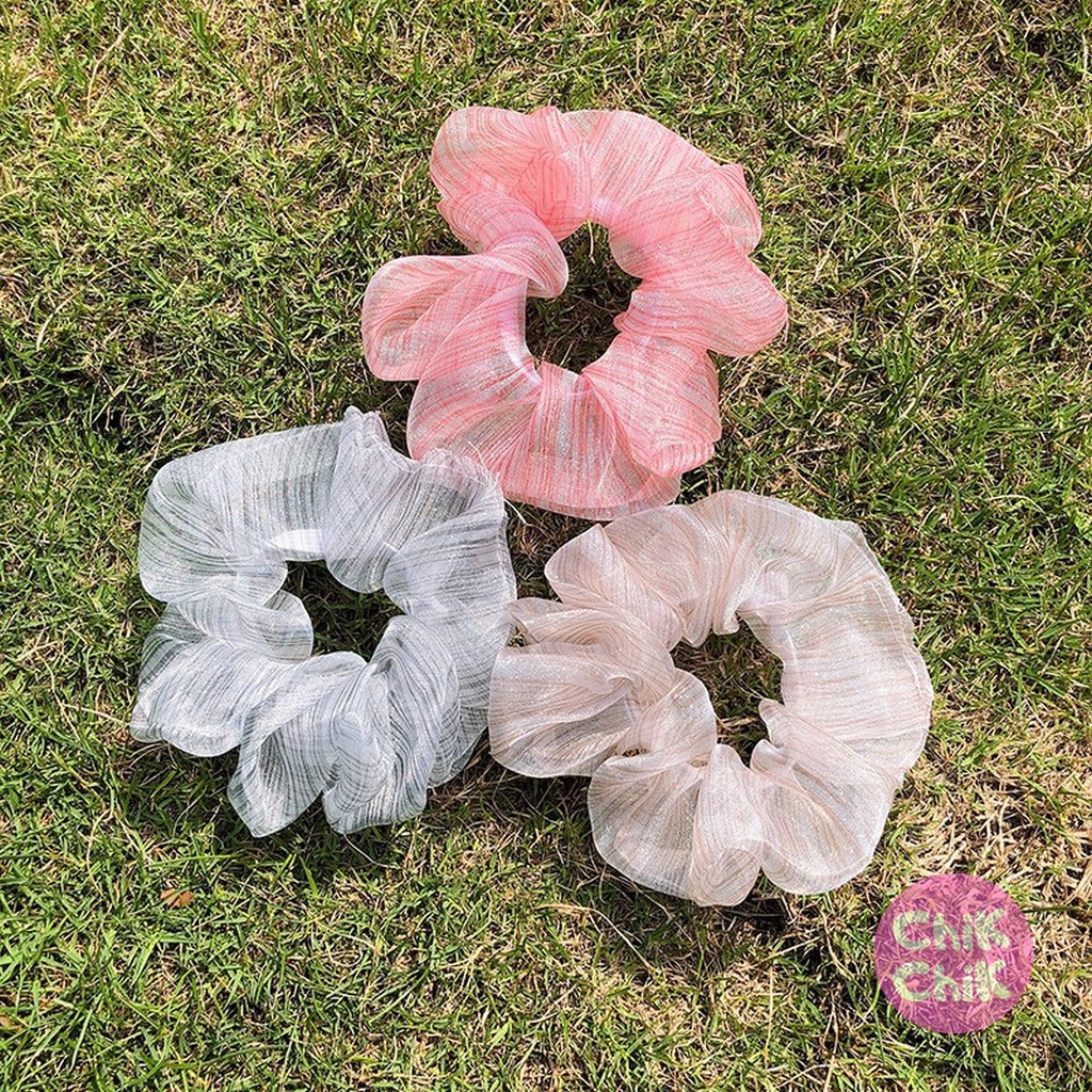 Dây cột tóc vải scrunchies nhiều màu T020