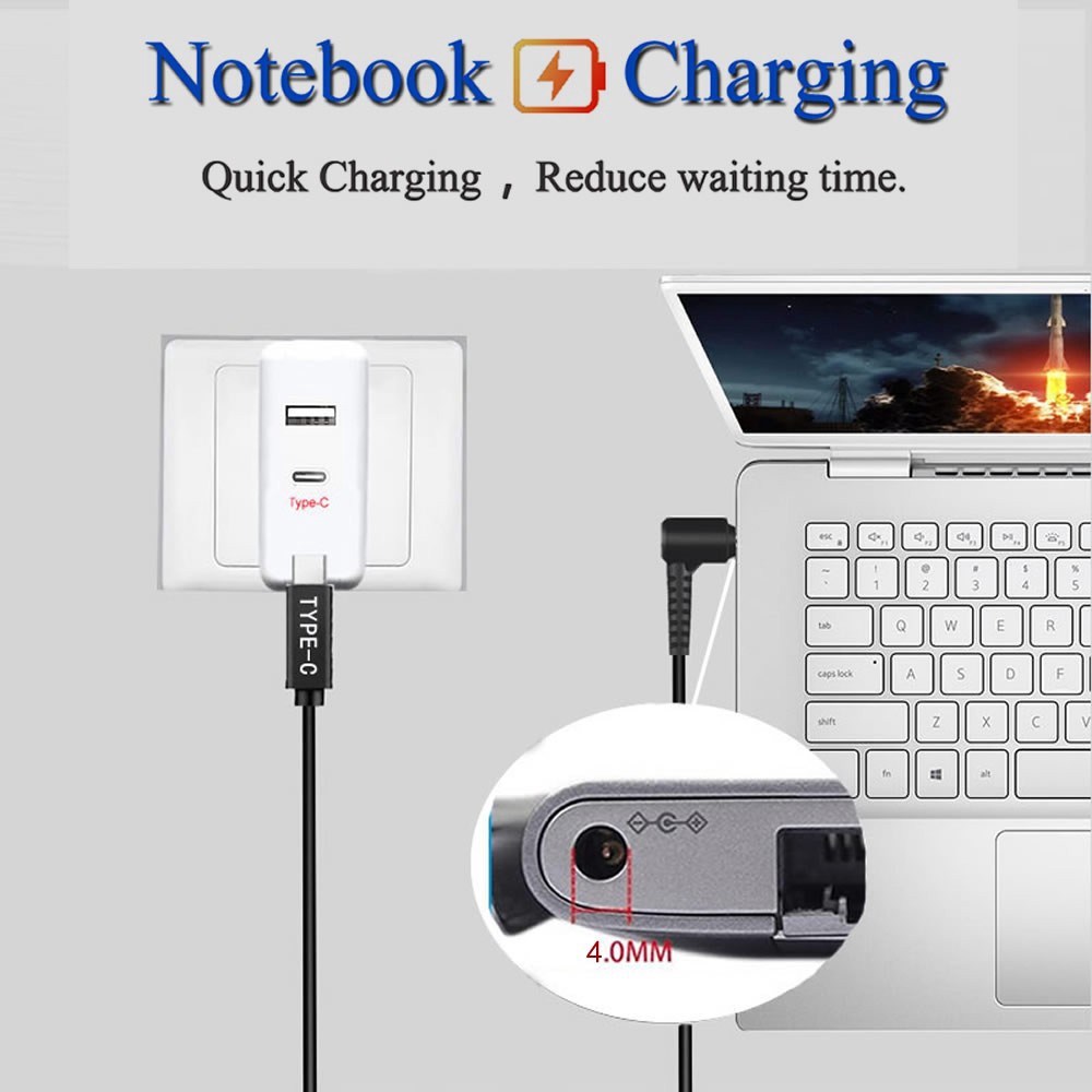 Cáp Chuyển Đổi Usb Loại C Sang Dc 4.0x1.25mm Cho Asus Laptop | BigBuy360 - bigbuy360.vn