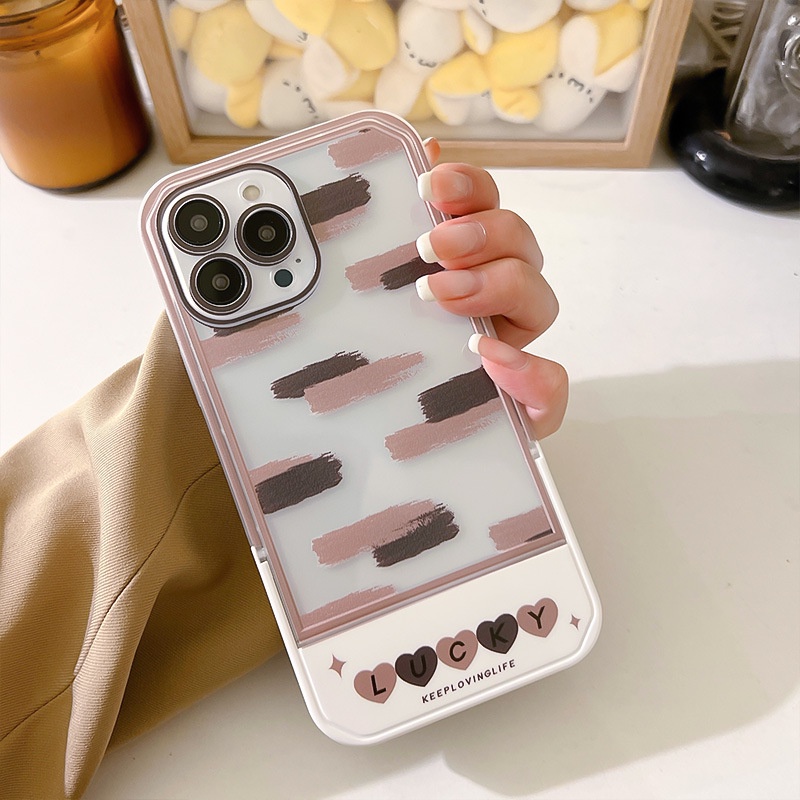 Ốp lưng iphone Ốp Điện Thoại Kèm Giá Đỡ Tàng Hình Cho iphone12 / 13Pro 11Promax / Trend / 6 / 7 / 8 Dinuo case
