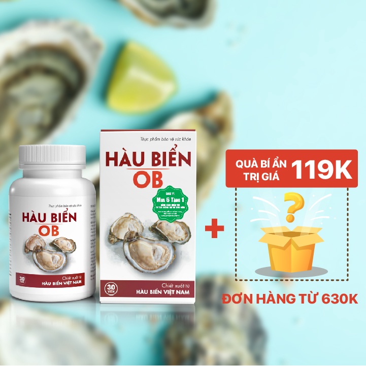 Tinh chất hàu biển ob, tăng cường sinh lý nam giới hộp 30v | Hàu oyster