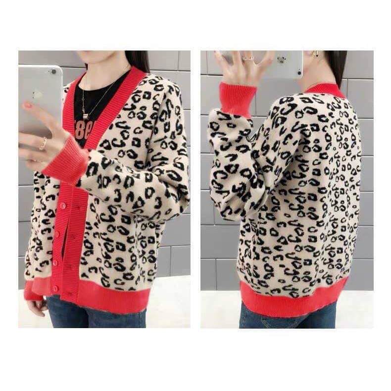 Áo khoác Cardigan hoạ tiết báo siêu đẹp về hàng. Chất da cá tàu dệt sẵn vải bao đẹp | BigBuy360 - bigbuy360.vn