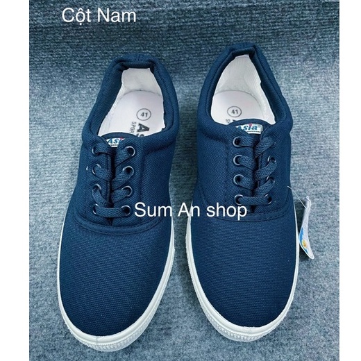 Giày thể thao ASIA vải cột XANH NAM
