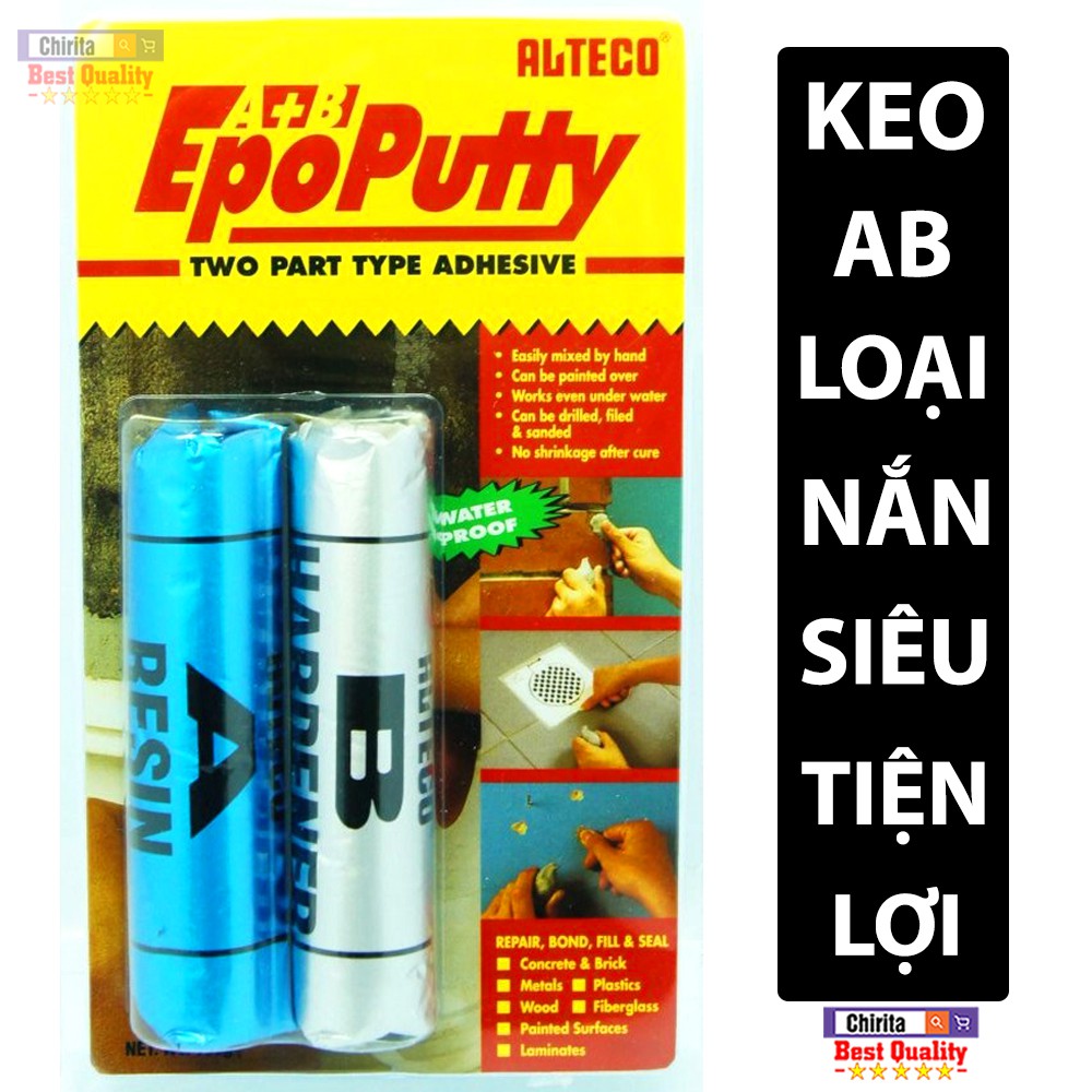 Keo Dán AB Loại Nắn Chất Lượng Tiện Dụng - Dành Cho Mọi Yêu Cầu Kết Dính - Sửa Chữa Bề Mặt Tường, Bê Tông, Gạch,...