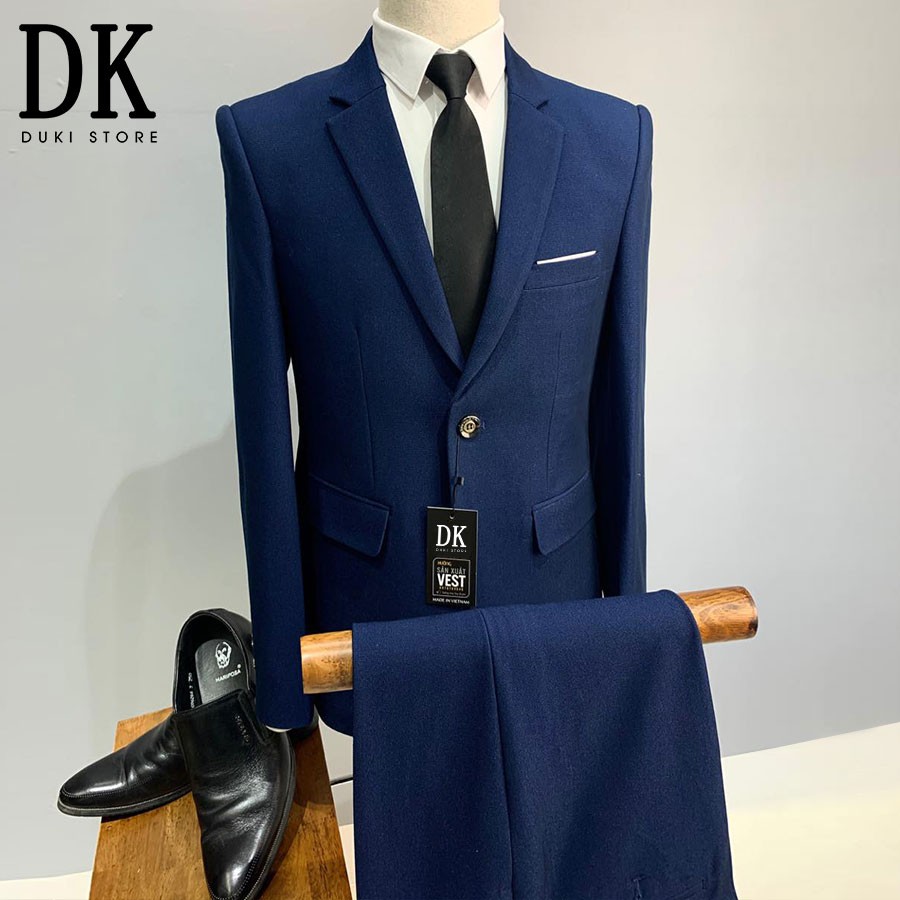 Bộ vest nam công sở màu xanh than đẹp - DUKI STORE