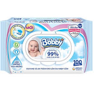 Giấy Ướt Bobby Không Mùi 100 miếng
