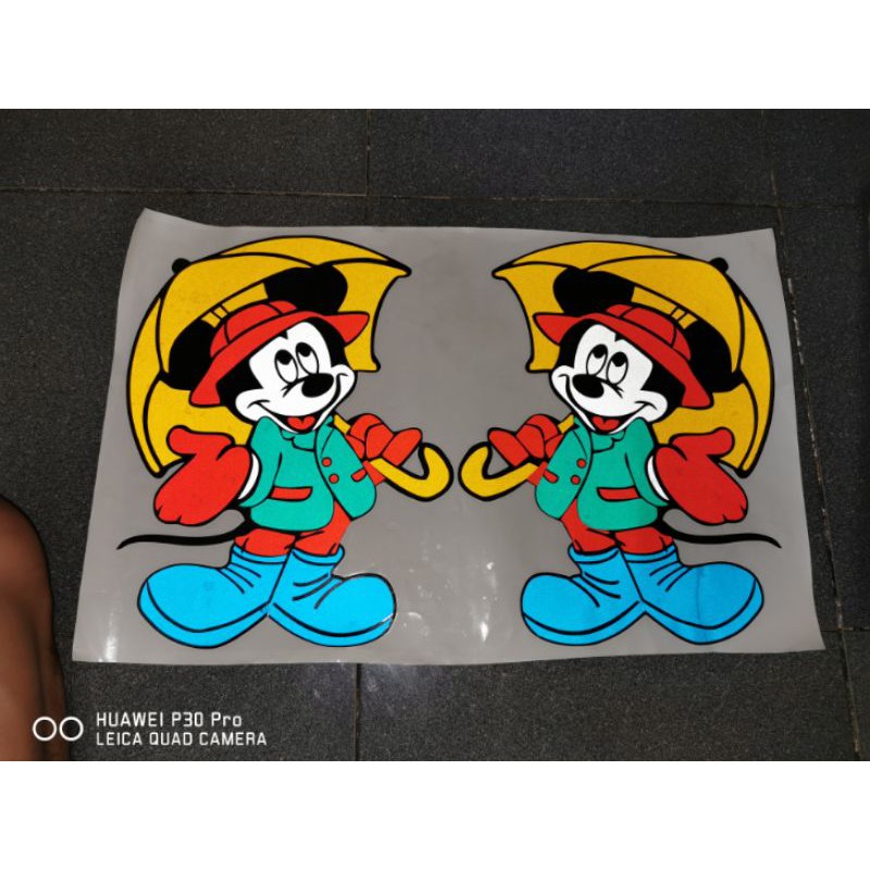 1 CẶP Tem phản quang CHUỘT MICKEY