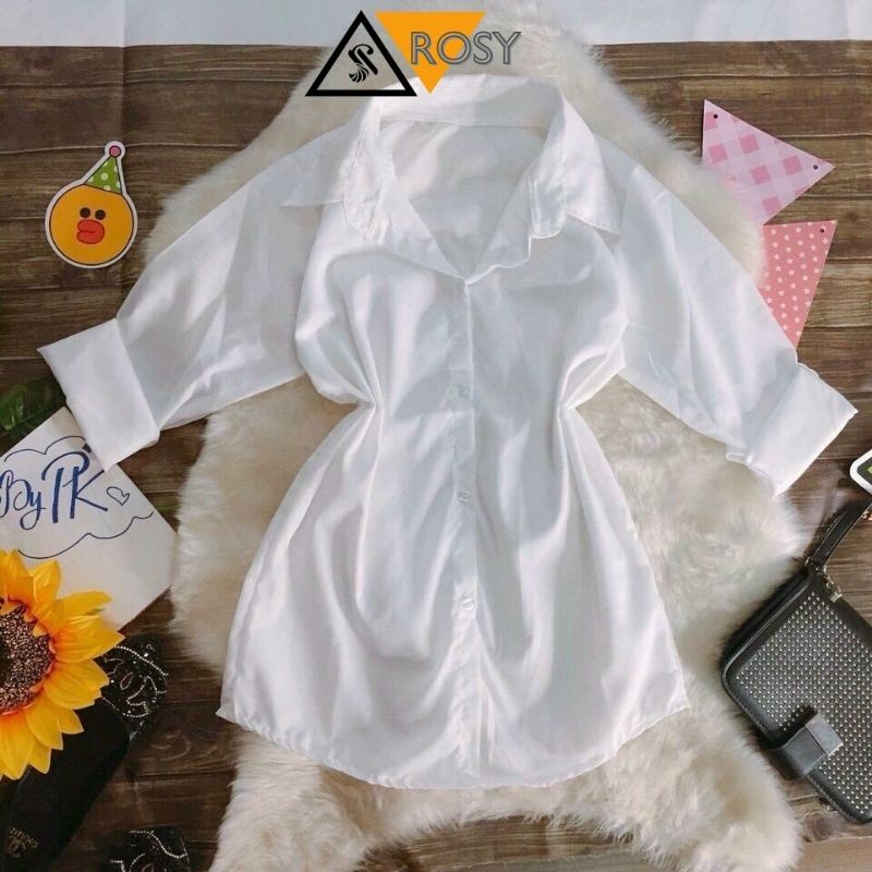Áo sơ mi tay dài phong cách lịch thiệp chất cao cấp cho nữ