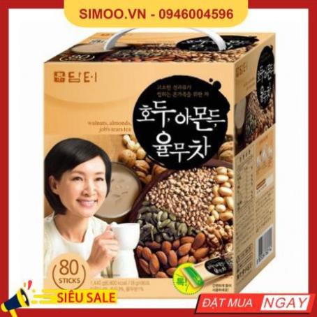 [DAMTUH] BỘT NGŨ CỐC HÀN QUỐC 80 GÓI 1440G - [담터] 호두,아몬드 율무차 80입 1440G