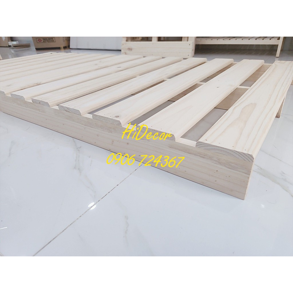 Giường Pallet 1m4_1m6_1m8 Gỗ Thông Chile Mới Hoàn Toàn_Cao 10cm