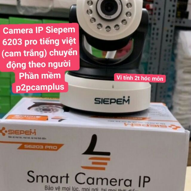 Camera IP Wifi SIEPEM S6203 Pro hỗ trợ độ phân giải HD 720p 1Mpx phần mềm p2pcamplus