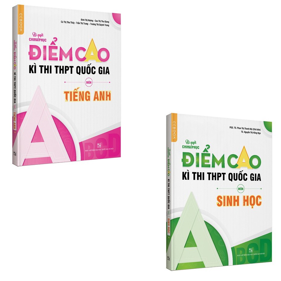 Sách - Combo Bí quyết chinh phục điểm cao kì thi THPT Quốc gia môn Tiếng Anh - Sinh học