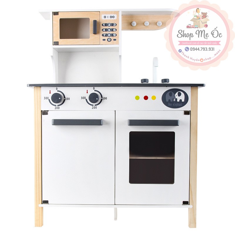 (Hàng có sẵn) Bộ đồ chơi nhà bếp gỗ cao cấp European Kitchen- Hàng xuất Châu Âu