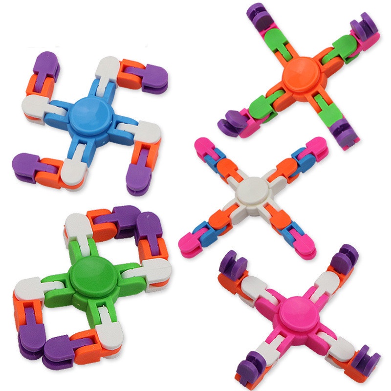 (MỚI) Con quay đồ chơi Fidget Spinner DIY hình dây xích giảm stress cho trẻ em/người lớn