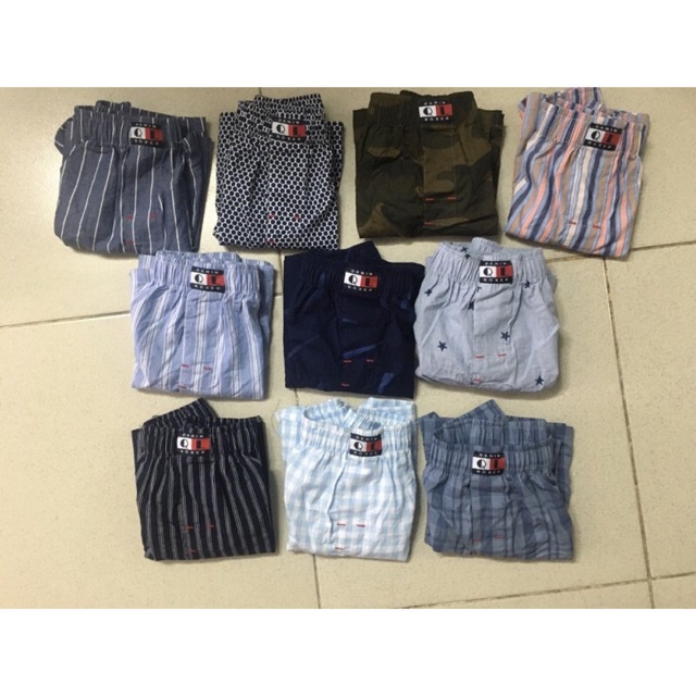 Quần Ngủ Kate Nam Không Túi Denim Chính Hãng - Phối Nhiều Màu Caro - Vải Kate 100% Cotton - Bền, Mát