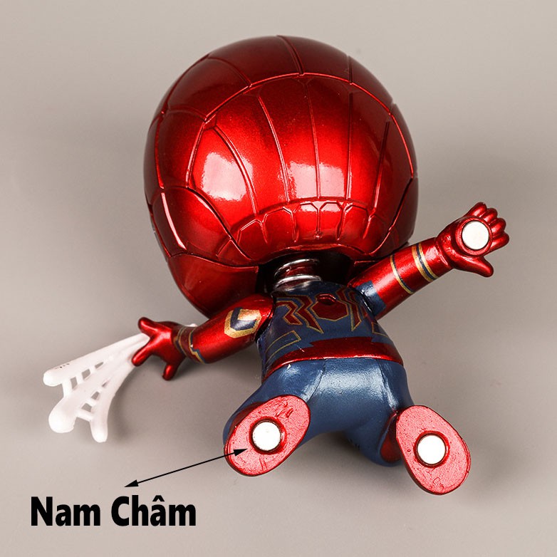 Mô Hình Iron Man & Spider Man Mắt Phát Sáng