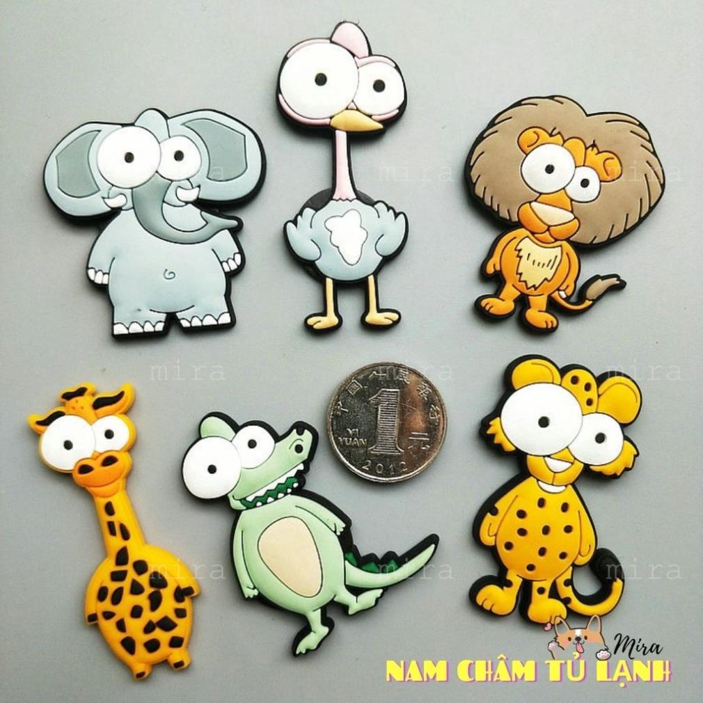 Nam Châm Tủ Lạnh PVC Động Vật Sở Thú Cho Bé Trang Trí Bàn Học, Bàn Làm Việc, Đính Note MIRA-PVC79005