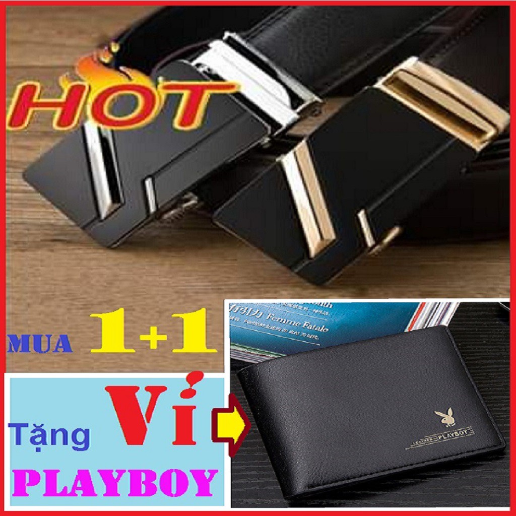 [COMBO 1+1] Thắt Lưng Da Nam Khóa Tự Động Cao Cấp Dây Nịt Nam Da Bò 100% Chính Hãng Baellerry Mạ Vàng Bạc Nam Tính GG-5k