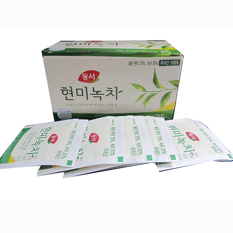 Trà xanh gạo lứt Dongsuh Hàn Quốc- Hộp 25 / Hộp 100 gói nhúng